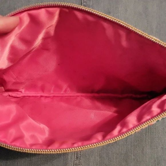 Lilly Pulitzer Colorful Zip Top Bag With Velcro Pocket - Picture 6 of 6